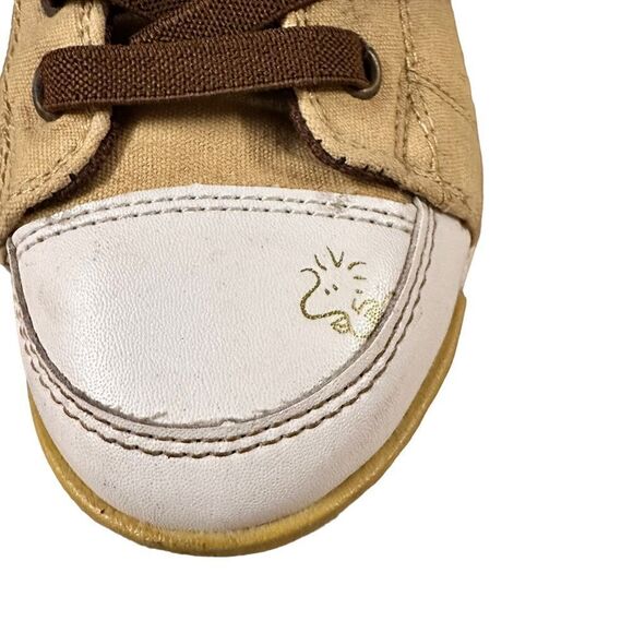 Moonstar ~ Peanuts sneakers ~ Snoopy patch ~ painted Woodstock ~ leather/canvas - Picture 4 of 14